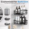 Picture of EUDELE Adhesive Shower Caddy, 5 Pack Rustproof Stainless Steel Bath Organizers With Large Capacity, No Drilling Shelves for Bathroom Storage & Home Decor