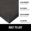 Picture of Gorilla Grip 100% Waterproof All-Season WeatherMax Doormat, Durable Natural Rubber, Stain and Fade Resistant, Low Profile, Indoor Outdoor Door Mats, Easy Clean Patio Entrance Mat, 17x29, Gray Diamond