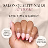 Picture of Glamnetic Press On Nails - Pure Hearted | Short Almond Nails with Heart Accents, Reusable Stick On Fake Nails with Glue | 15 Sizes - 30 Nail Kit with Glue