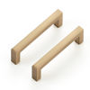 Picture of Ravinte 5 Pack Solid 3 Inch Hole Center Slim Square Bar Champagne Bronze Cabinet Pulls Drawer Handles Kitchen Cabinet Handles Drawer Pulls Kitchen Cabinet Hardware Kitchen Handles