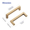 Picture of Ravinte 5 Pack Solid 3 Inch Hole Center Slim Square Bar Champagne Bronze Cabinet Pulls Drawer Handles Kitchen Cabinet Handles Drawer Pulls Kitchen Cabinet Hardware Kitchen Handles