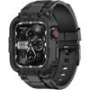 Picture of amBand Bands Compatible with Apple Watch 9/8/7/SE (2nd)/SE/6/5/4 45mm/44mm Case for Men, M1 Sport Series Rugged Case Protective Cover for iWatch SE2/6/SE/5/4/3 42/44/45mm Men Black