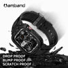 Picture of amBand Bands Compatible with Apple Watch 9/8/7/SE (2nd)/SE/6/5/4 45mm/44mm Case for Men, M1 Sport Series Rugged Case Protective Cover for iWatch SE2/6/SE/5/4/3 42/44/45mm Men Black