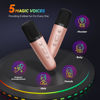 Picture of Karaoke Machine for Kids Adults, Portable Bluetooth Mini Karaoke Microphone Singing Speaker with 2 Wireless Mic and Light,Toys for All Smartphones,Birthday, Family,Home Party (Rose Gold)