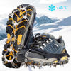 Picture of Crampons Ice Cleats Traction Snow Grips for Boots Shoes Women Men Anti Slip 19 Stainless Steel Spikes Safe Protect for Hiking Fishing Walking Climbing Mountaineering