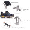 Picture of Crampons Ice Cleats Traction Snow Grips for Boots Shoes Women Men Anti Slip 19 Stainless Steel Spikes Safe Protect for Hiking Fishing Walking Climbing Mountaineering