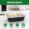 Picture of Dealusy 50 Pack (100-Piece) 24 oz Meal Prep Containers Reusable with Lids, Sturdy Leakproof & Food Safe, Microwave, Freezer, Dishwasher Safe Food Prep Containers, To Go Take Out Plastic Food Storage