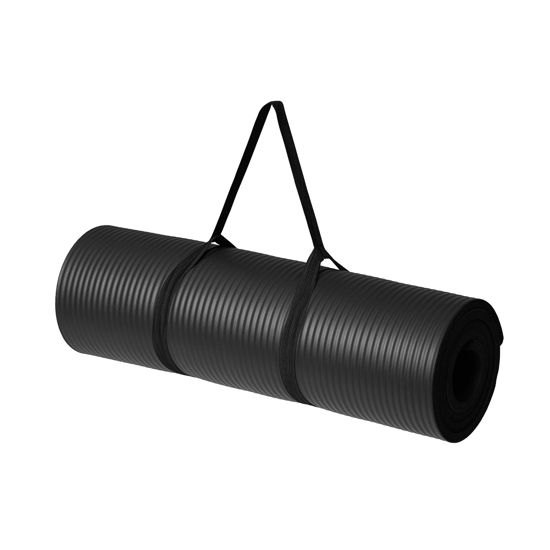 Picture of Amazon Basics 1/2 Inch Extra Thick Exercise Yoga Mat with Carrying Strap, Black