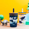 Picture of Zak Designs Kelso Toddler Cups For Travel or At Home, 15oz 2-Pack Durable Plastic Sippy Cups With Leak-Proof Design is Perfect For Kids (DinoRoar, Zaksaurus)