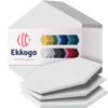 Picture of Ekkogo Acoustic Panels 12-Pack Soundproof Wall Panels 12"X10.4"X0.4" Sound Panels High Density Sound Dampening Panels - [White Hexagon]