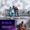 Picture of Ekkogo Acoustic Panels 12-Pack Soundproof Wall Panels 12"X10.4"X0.4" Sound Panels High Density Sound Dampening Panels - [White Hexagon]