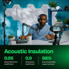 Picture of Ekkogo Acoustic Panels 12-Pack Soundproof Wall Panels 12"X10.4"X0.4" Sound Panels High Density Sound Dampening Panels - [White Hexagon]