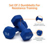Picture of Amazon Basics Neoprene Dumbbell Hand Weights, 10 Pounds, Pair, Navy Blue