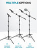 Picture of InnoGear Mic Stand, 6 in 1 Microphone Stand Floor with Tablet Phone Holder Height Adjustable from 30" to 72" Mic Stand Tripod Boom Arm with Gooseneck Carrying Bag for Singing Karaoke Stage