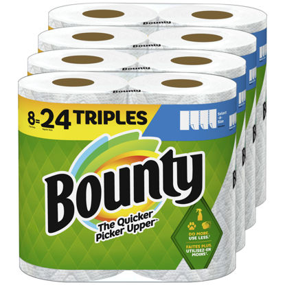 Picture of Bounty Select-A-Size Paper Towels, White, 8 Triple Rolls = 24 Regular Rolls