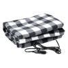 Picture of Heated Car Blanket - 12-Volt Electric Blanket for Car, Truck, SUV, or RV - Portable Heated Throw - Camping Essentials by Stalwart (Black Plaid)