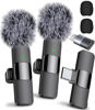 Picture of Mini Mic Pro Wireless Microphone for iPhone, iPad, Android, Lavalier Microphone for Video Recording - 2 Pack iPhone Mic Crystal Clear Recording with USB-C for Podcast Microphone, ASMR, TikTok