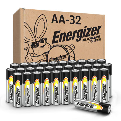 Picture of Energizer AA Batteries, Alkaline Power Double A Battery Alkaline, 32 Count