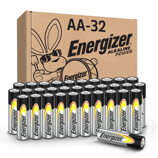 Picture of Energizer AA Batteries, Alkaline Power Double A Battery Alkaline, 32 Count