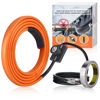 Picture of FANOVO Heat Tape for Water Pipes, 6ft Pipe Heat Tape with Thermostat, Self Regulating Heat Tape Cable, Freeze Protection Heating Cable Wrap for Water Pipes, Used for Metal Plastic Pipes and Roof RV