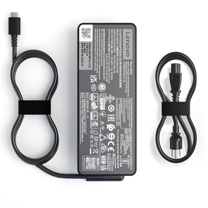 Picture of 65W USB C Type c AC Charger Fit for Lenovo ThinkPad E580 E585 E590 E590S E595 T480 T490 T580 Lenovo Yoga C940 C740 Lenovo thinkbook ADLX65YCC3A Laptop Power Supply Adapter Cord