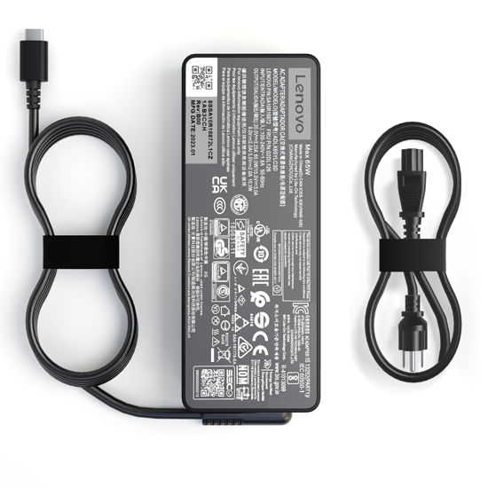 Picture of 65W USB C Type c AC Charger Fit for Lenovo ThinkPad E580 E585 E590 E590S E595 T480 T490 T580 Lenovo Yoga C940 C740 Lenovo thinkbook ADLX65YCC3A Laptop Power Supply Adapter Cord