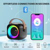 Picture of Mini Karaoke Machine, Portable Bluetooth Karaoke Speaker with 2 Wireless Microphones and Party Lights for Kids and Adults, Birthday Gifts for Girls Boys Family Home Party