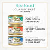 Picture of Purina Fancy Feast Seafood Classic Pate Collection Grain Free Wet Cat Food Variety Pack - (Pack of 30) 3 oz. Cans
