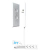 Picture of Sleek Socket Original & Patented Ultra-Thin Outlet Concealer with Cord Concealer Kit, Flat Extension Cord with Multi Outlets Power Strip, Ideal for Home Improvement, Hide Bulky and Messy Cords