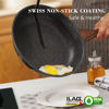 Picture of SENSARTE Nonstick Frying Pan Skillet, Swiss Granite Coating Omelette Pan, Healthy Stone Cookware Chef's Pan, PFOA Free (8/9.5/10/11/12.5 Inch) (9.5 Inch)