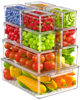 Picture of KEMETHY 11 Pack Refrigerator Organizers and Storage, Stackable Fridge Organizer Bins, BPA-Free Clear Plastic Fruit Storage Containers for Fridge, Kitchen, Fruits, Drinks, Produce, Vegetable