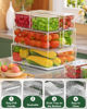 Picture of KEMETHY 11 Pack Refrigerator Organizers and Storage, Stackable Fridge Organizer Bins, BPA-Free Clear Plastic Fruit Storage Containers for Fridge, Kitchen, Fruits, Drinks, Produce, Vegetable