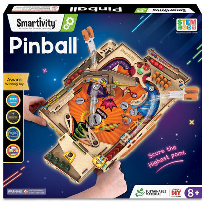 Picture of Smartivity DIY Pinball Machine Toy for Ages 8-99 Year Old | Award Winning Arcade Game | Birthday Gift Ideas for Kids & Adults | STEM Toy for Boys & Girls I Fun Family & Party Game