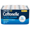 Picture of Cottonelle Ultra Clean Toilet Paper with Active CleaningRipples Texture, 24 Family Mega Rolls (24 Family Mega Rolls = 132 Regular Rolls) (4 Packs of 6), 353 Sheets Per Roll, Packaging May Vary