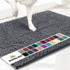 Picture of Muddy Mat® Shown on TV - Super Absorbent Microfiber Dog Door Mat for Muddy Paws, Non-Slip Washable Pet Rug, Quick Dry Chenille Entryway Carpet, Machine Washable Indoor Outdoor mat, Grey 30"x19"