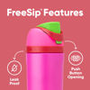 Picture of Owala Kids FreeSip Insulated Stainless Steel Water Bottle with Straw for Sports, Travel, and School, BPA-Free Sports Water Bottle, 16 oz, All The Berries