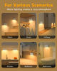 Picture of WILLED Stair Lights Indoor,Warm White Rechargeable Night Light,Wireless Motion Sensor Night Light,Battery Stick On Lights for Stairway,Hallway,Kitchen,Closet,Cabinet,Bedroom,Kids' Room(4-Pack)