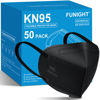 Picture of Funight KN95 Face Masks 50 Pack 5-Ply Breathable Filter Disposable Face Masks Black