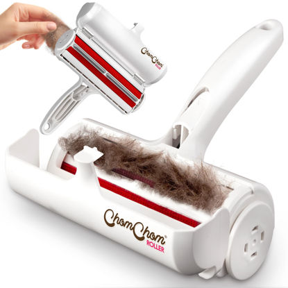 Picture of Chom Chom Roller Pet Hair Remover and Reusable Lint Roller - ChomChom Cat and Dog Hair Remover for Furniture, Couch, Carpet, Clothing and Bedding - Portable, Multi-Surface Fur Removal Tool
