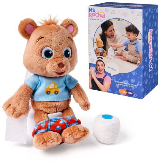 Picture of Ms. Rachel Potty Time with Bean, 11” Plush Teddy Bear with Play Toilet & Accessories, Toddler Toys for Girls & Boys for Ages 18 Months to 3+