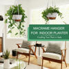Picture of Set of 2-10 Inch Hanging Planters for Indoor Plants with Self-Watering Includes Hanging Pots for Plants, Outdoor Hanging Plant Pot with Drainage, and 2 Types of Hanging Baskets Hangers (White, 10inch)