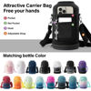 Picture of DYSANKY Insulated Water Bottle | Thickened Stainless Steel Vacuum Metal Thermos | Portable Sports Half Gallon Large Water Jug for Gym and Hiking with Straw, Carrier Bag, Handle Strap | BPA-Free 64 oz