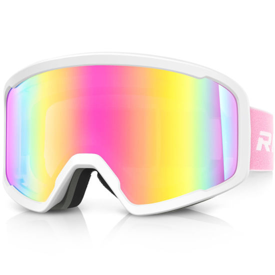 Picture of RIOROO Ski/Snowboard Goggles for Men Women, OTG Snow Goggles Anti Fog 100% UV Protection Snowboarding Goggles