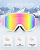 Picture of RIOROO Ski/Snowboard Goggles for Men Women, OTG Snow Goggles Anti Fog 100% UV Protection Snowboarding Goggles