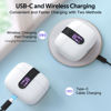 Picture of TAGRY Bluetooth Headphones True Wireless Earbuds 60H Playback LED Power Display Earphones with Wireless Charging Case IPX5 Waterproof in-Ear Ear buds with Mic for TV Smart Phone Laptop Computer Sports