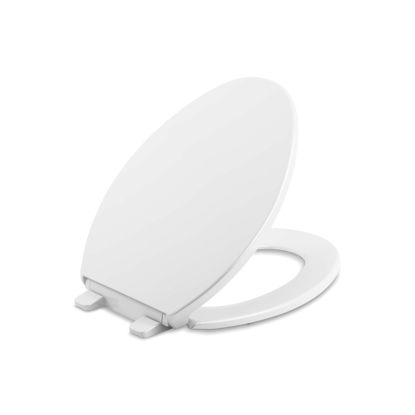 Picture of Kohler K-20110-0 Brevia Elongated Toilet Seat with Grip-Tight Bumpers, Quiet-Close Seat, Quick-Attach Hardware, White