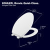 Picture of Kohler K-20110-0 Brevia Elongated Toilet Seat with Grip-Tight Bumpers, Quiet-Close Seat, Quick-Attach Hardware, White