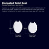 Picture of Kohler K-20110-0 Brevia Elongated Toilet Seat with Grip-Tight Bumpers, Quiet-Close Seat, Quick-Attach Hardware, White