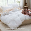 Picture of Bedsure White Duvet Cover Queen Size - 3 Pieces Prewashed Extra Soft Bedding Set, Includes 1 Duvet Cover 90x90 Inches with Zipper Closure & 2 Pillow Shams, Comforter Not Included