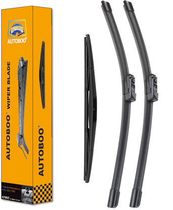 Picture of AUTOBOO 26"+16" Windshield Wipers with 12" Rear Wiper Blade Sets Replacement for Subaru Crosstrek Impreza 2018 2019 2020 2021 2022 2023-Original Factory Quality (Pack of 3)